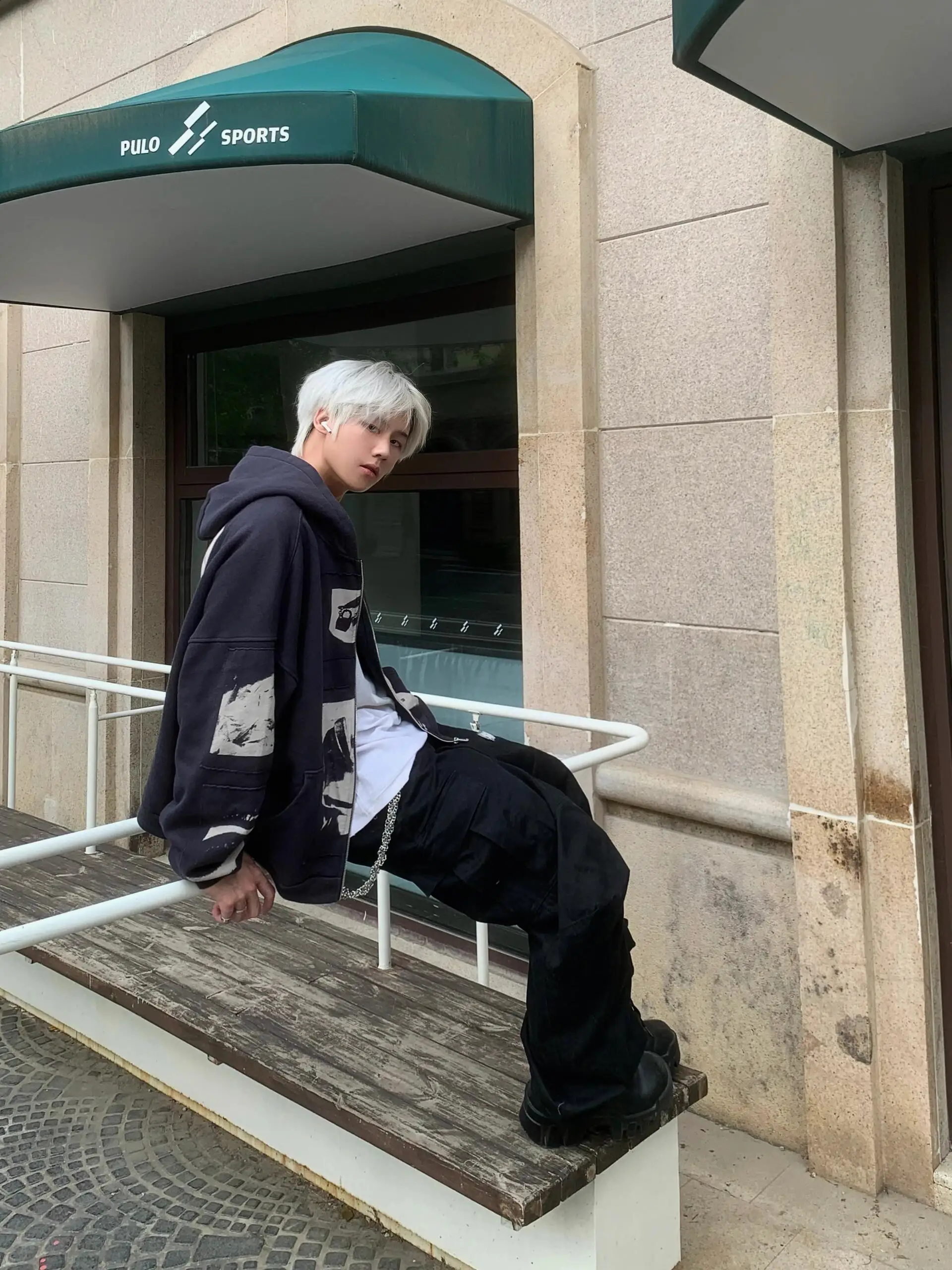 Casual Hoodie Sweatirt with Patchwork And Zipper for Youth High Street Sle Spring Autumn Winter ex Cotton Long Sve