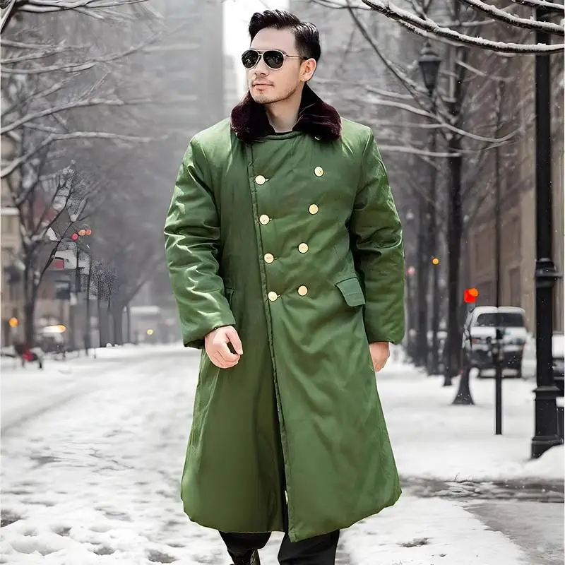 Green Winter Coat Men Cotton Casual Field Jacket Men's Winter Jacket Coat Windproof Cold Windproof Outdoor