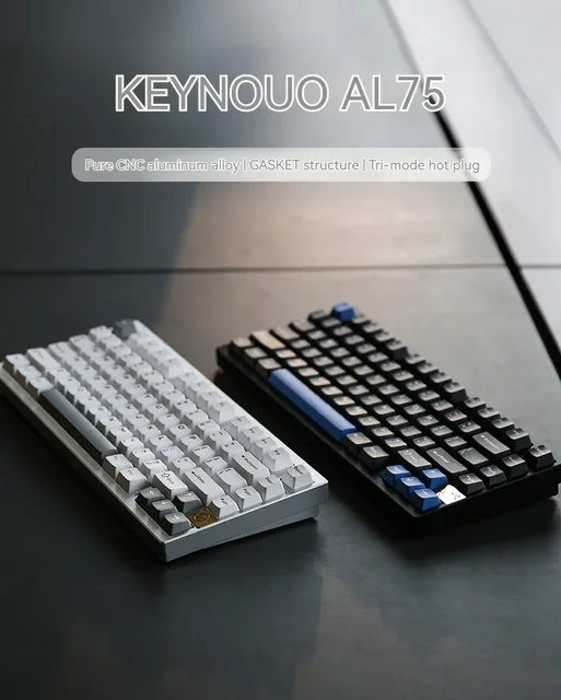 メカニカルキーボードYUNZII-Al75,アルミニウム合金,ホットスワッシ,3 