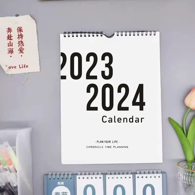 Office Wall Calendar 2024 Home Desk Calendar Daily Weekly Monthly Planner Agenda Schedule Organizer Office School Supplies 2024 desk calendar 2024 mini english desk calendar portable standing monthly planner for home office school with twin wire