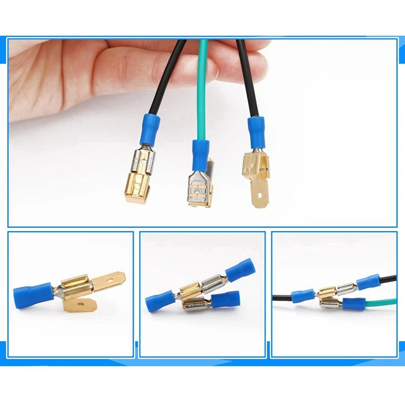 Spade Connectors 3 Way Adapter Dual Male To Single Female Brass Quick Disconnect