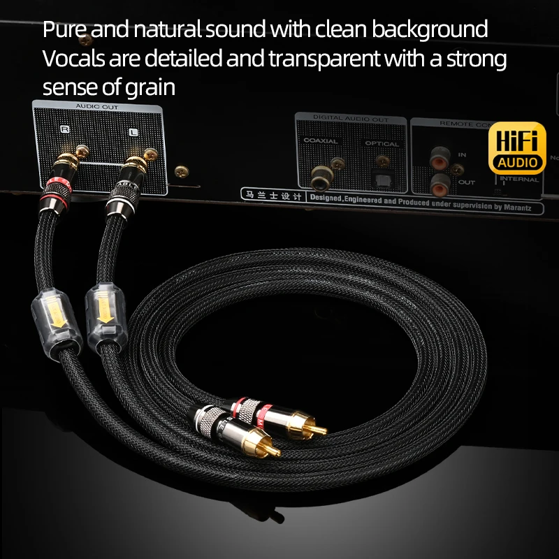 Canare HiFi RCA cavo Audio 6N OFC Premium Stereo 2RCA maschio a 2RCA maschio cavo altoparlante Subwoofer per amplificatore DAC TV