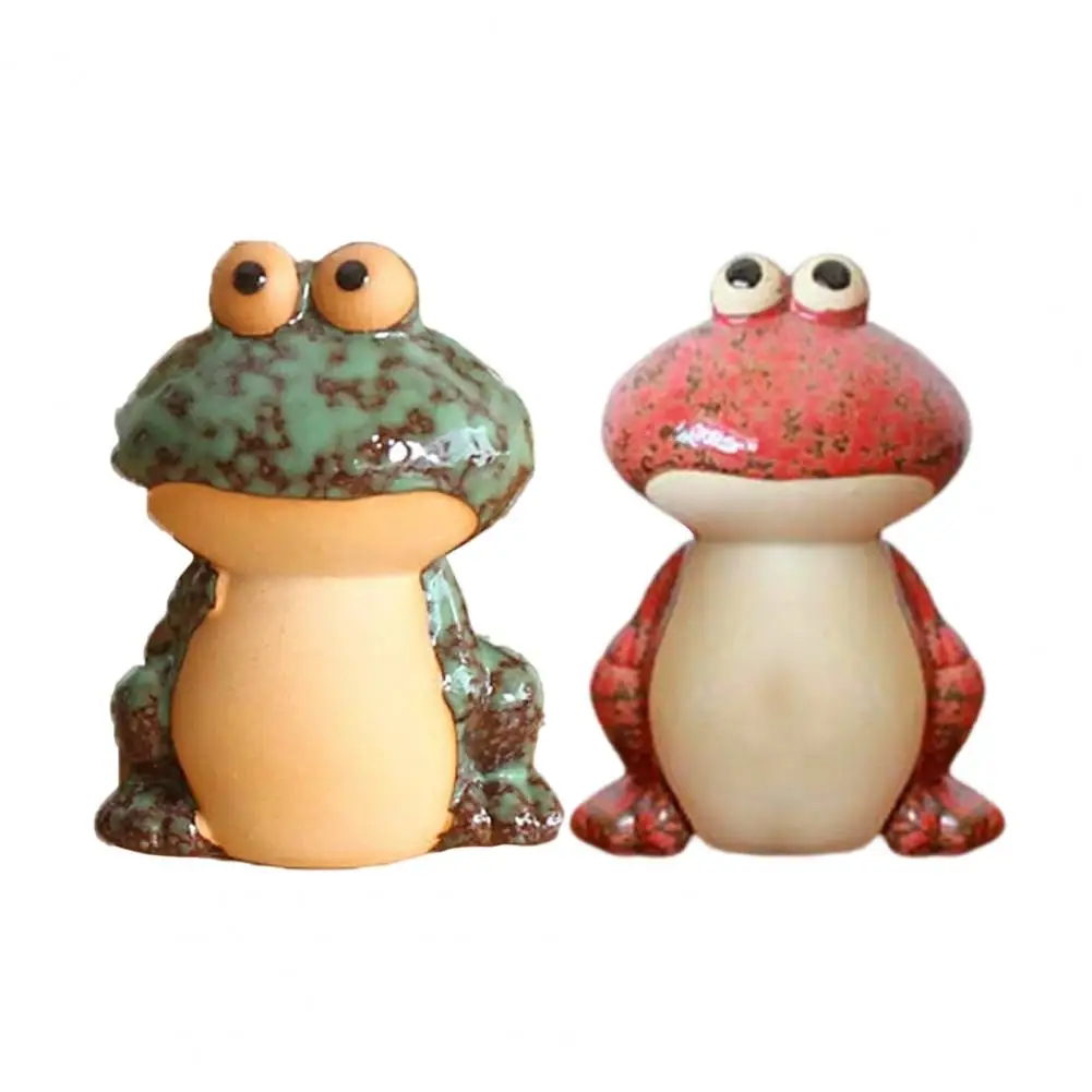 

Cute Frog Ornament Ceramic Frog Toilet Bolt Covers Decorative Bathroom Ornament Set Easy Installation Lid for Toilet Bolts Frog