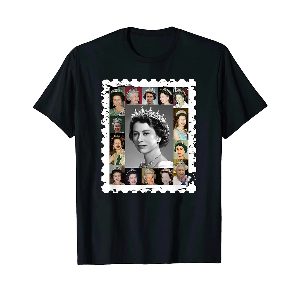 Queen Elizabeth Ii T-Shirt Her Majesty British Print Streetwear Uomo Donna Black Fashion Summer Hotsale T Shirt Tees Top 2022