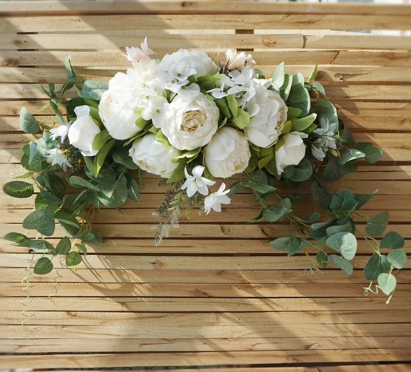 

Artificial Flowers For Wedding Decoration Party Stage Display Cornor Flowers Backdrop Home Festival Decor Floral Ball