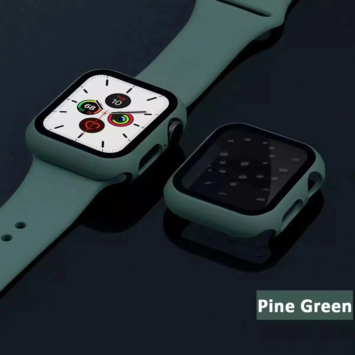 Glas + Band Voor Apple Horloge Band 44Mm 40Mm 38Mm 42Mm Screen Protector +  Case + riem Armband Iwatch Serie 6 Se 5 4 3 7 41Mm 45Mm|Watchbands| -  AliExpress