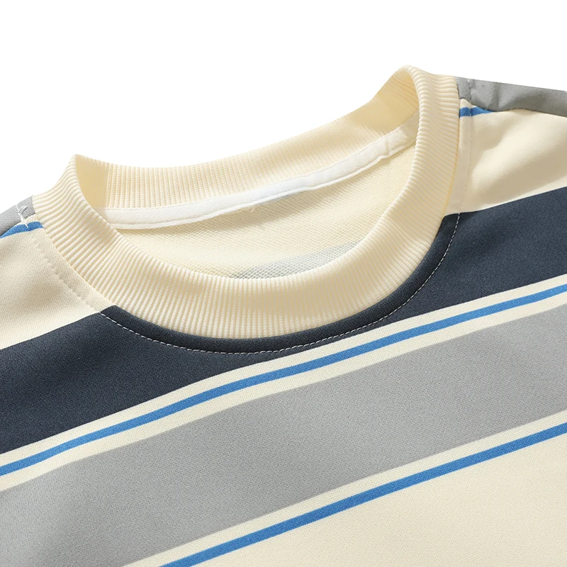 Striped sweatshirt  spring new youth popular casual loose sports sweatshirt men's clothing