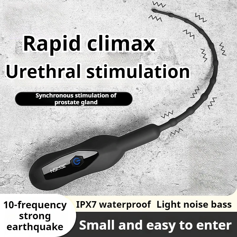 JEUSN Male Urethral Vibrator Soft Silicone Urethral Dilator set Catheter Penis Plug Sounding Horse Eye Stimulation for probe man