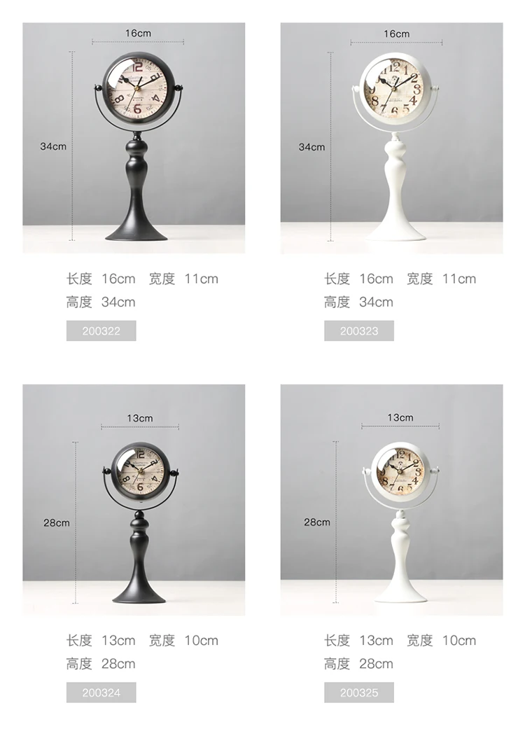 Description Picture 6 of itemLight luxury wrought iron silent clock ornament, living room entrance decoration clock