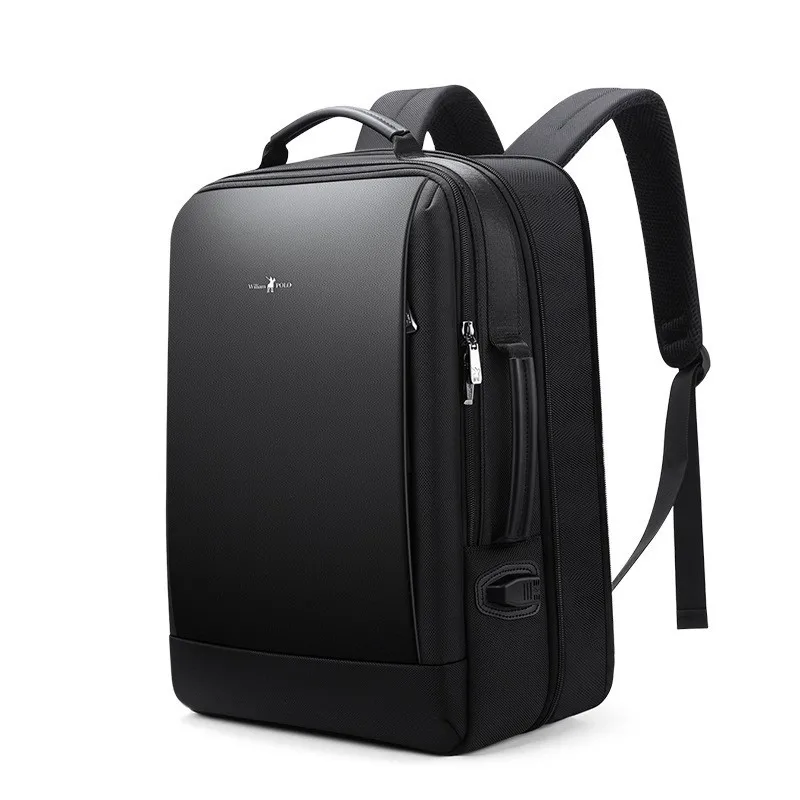 WILLIAMPOLO Luxury Brand Men Backpack Business Waterproof Anti-theft Leisure School Bag 15.6 Inch Male Travel Bag