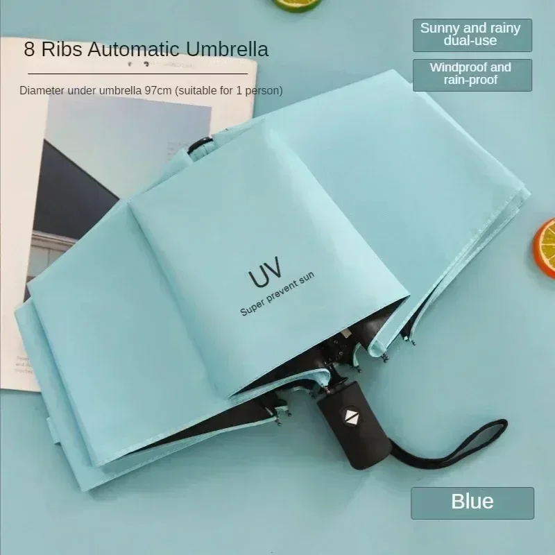 Automatic Sun Umbrella Women Folding Umbrella Rain Sun Dual Use UV Sunshade Automatic Equipment