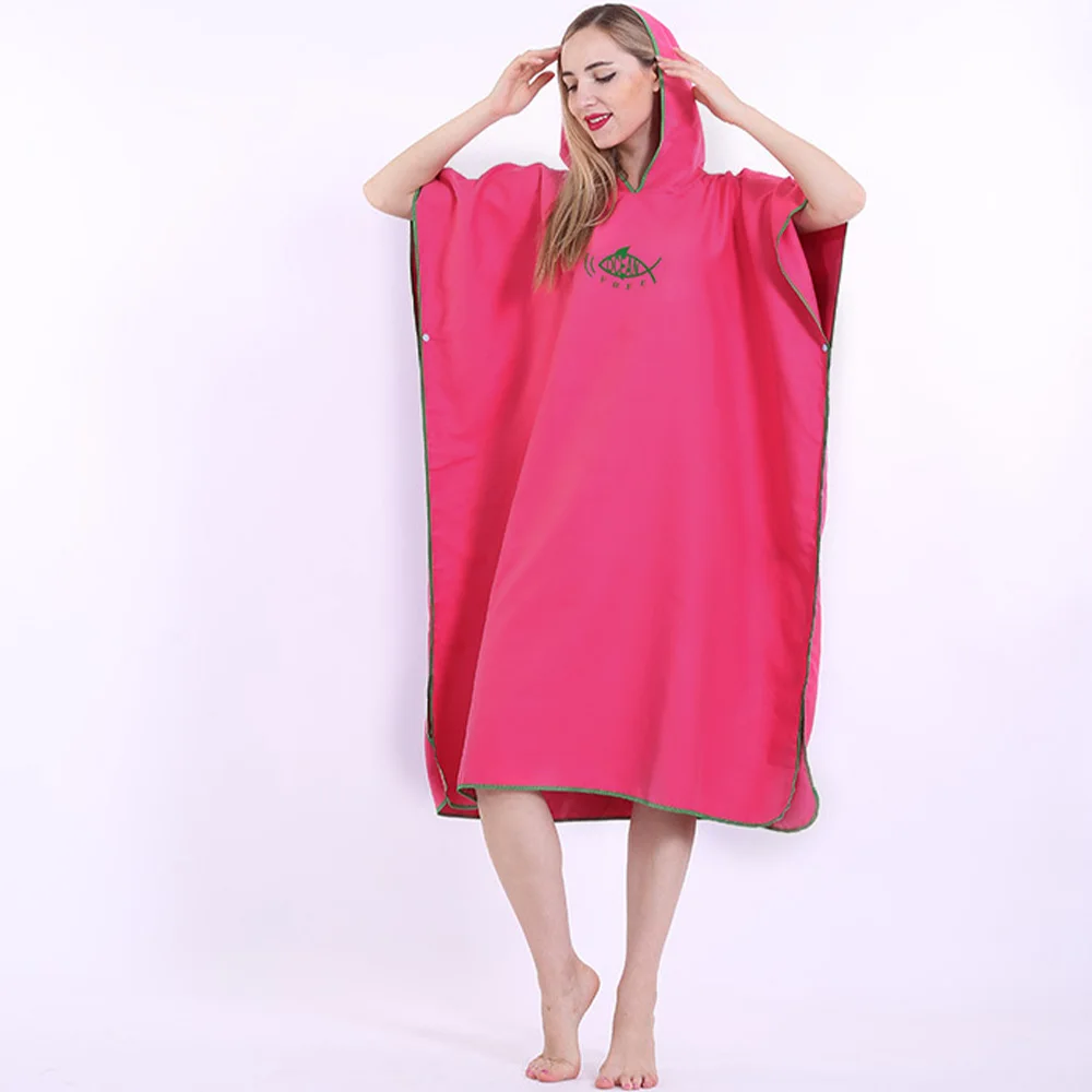 Beach Towel Poncho Changing Robe Surf Beach Poncho Lightweight Surf Beach Wetsuit Quick Dry Microfibres Toweling Surf Poncho