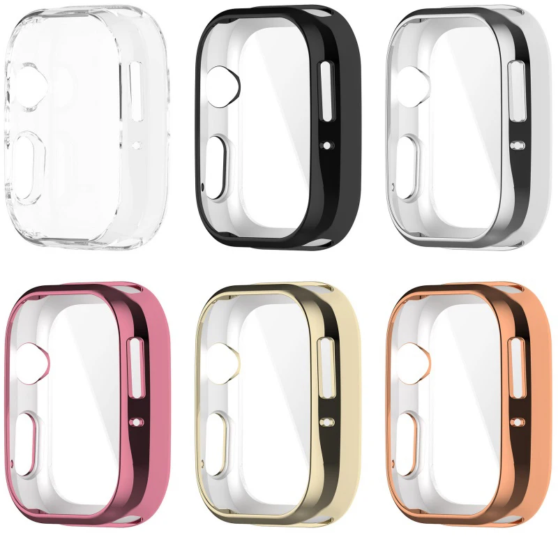 Premium Soft TPU Plating Watch Cover and Screen Protector