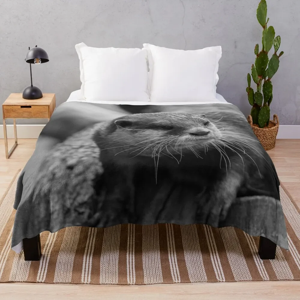

Otter Whiskers Throw Blanket Stuffeds Sofa Quilt Thermal Winter beds Blankets