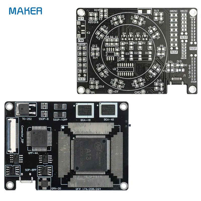 SMD Components Difficult Soldering Practice Board Kit SOP QFP/N BGA Double-sided SMT Soldering Skills Training image 1