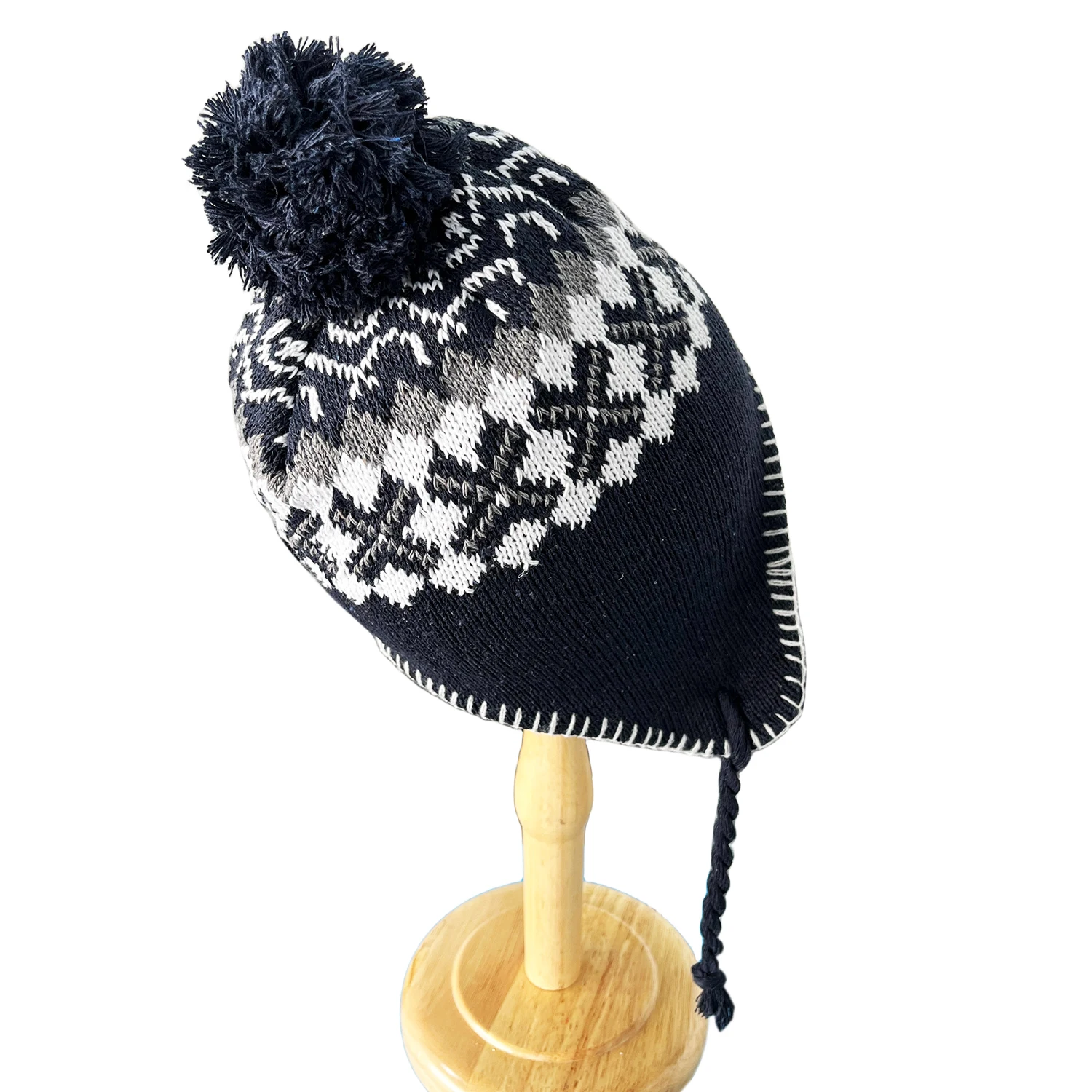Gehörschutz-Strickmütze, kältebeständige Plüsch-Strickmütze für den Winter, warme Strickmütze für Damen – Detail 4