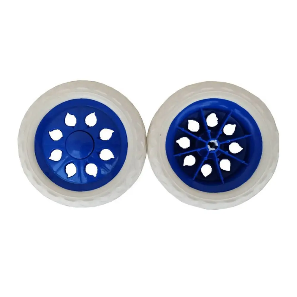 Set of 2 Anti-Slip 6.5-Inch Foaming Rubber Wheels for Shopping Carts and Trolleys