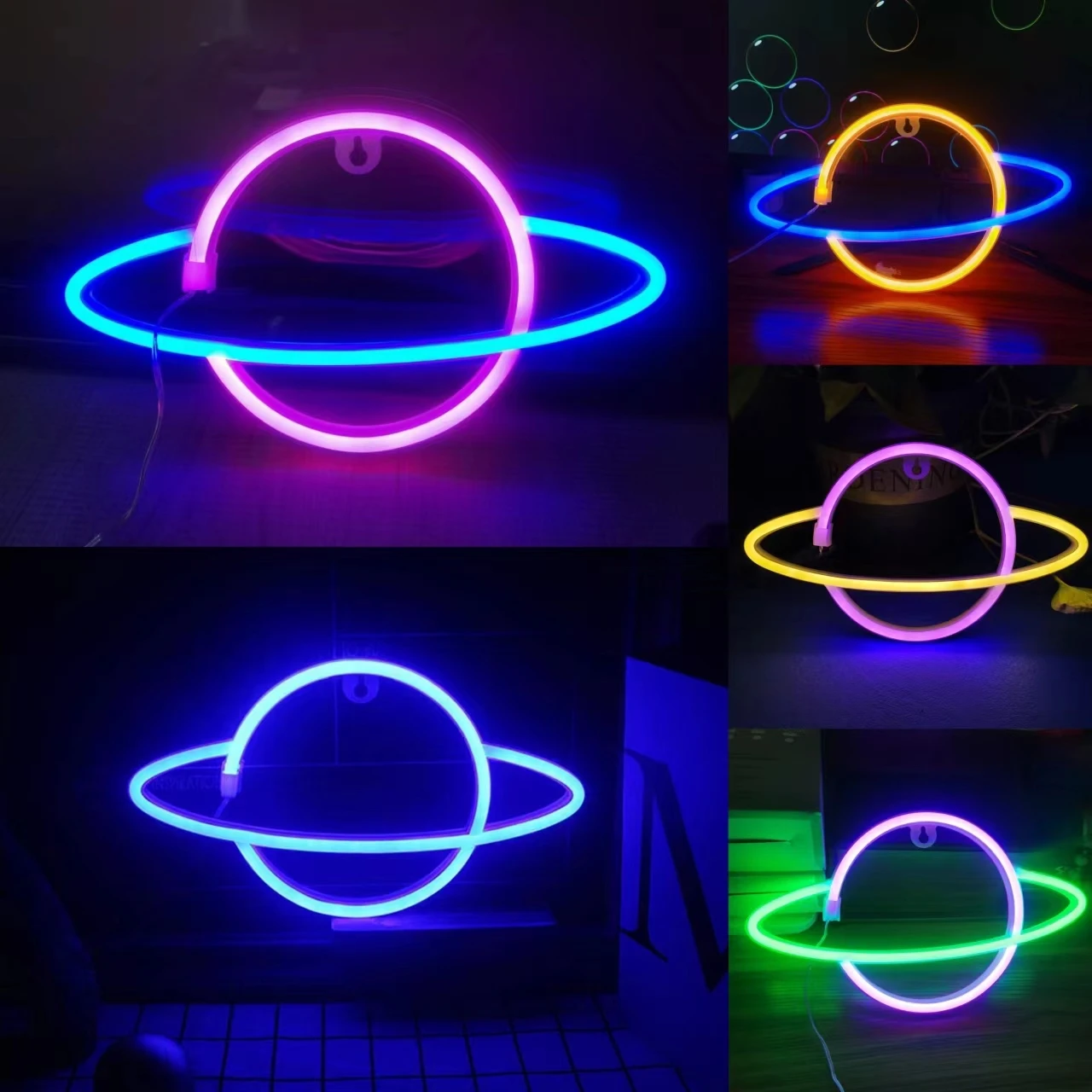 1pc, cool neon light battery/USB power supply, game room bedroom party, wedding girl boy room decoration light, birthday gift 4