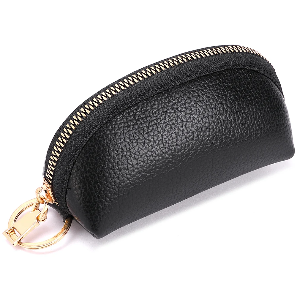 Women's PU Leather Coin & Key Holder - Cute Zipper Mini Wallet