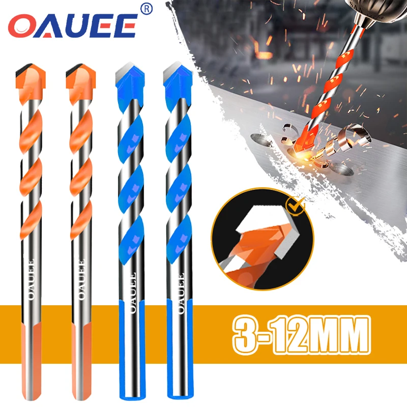 Oauee 3-12mm Cemented Carbide Drill Bit Glass Ceramic Concrete Hole Opener For Wall Metal Marble Overlord Hand Electric Drill free shipping 5pcs 5 12mm sds plus 160mm length electric hammer 4 cutter carbide drill bits for concrete wall granite masonry