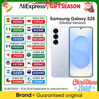 【IN MAGAZZINO】Smartphone originale Samsung Galaxy S25 AI Snapdragon 8 Elite 6.2" Dinamico 120Hz AMOLED Display 2X Batteria da 4000 mAh