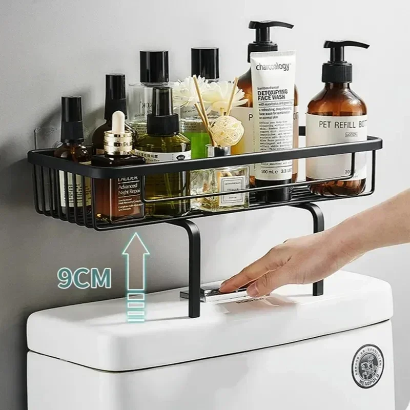 

Shower Wall Above Organizers Bathroom Bath Rack Multi-function Accessories Storage Shelf Toilet Mounted The