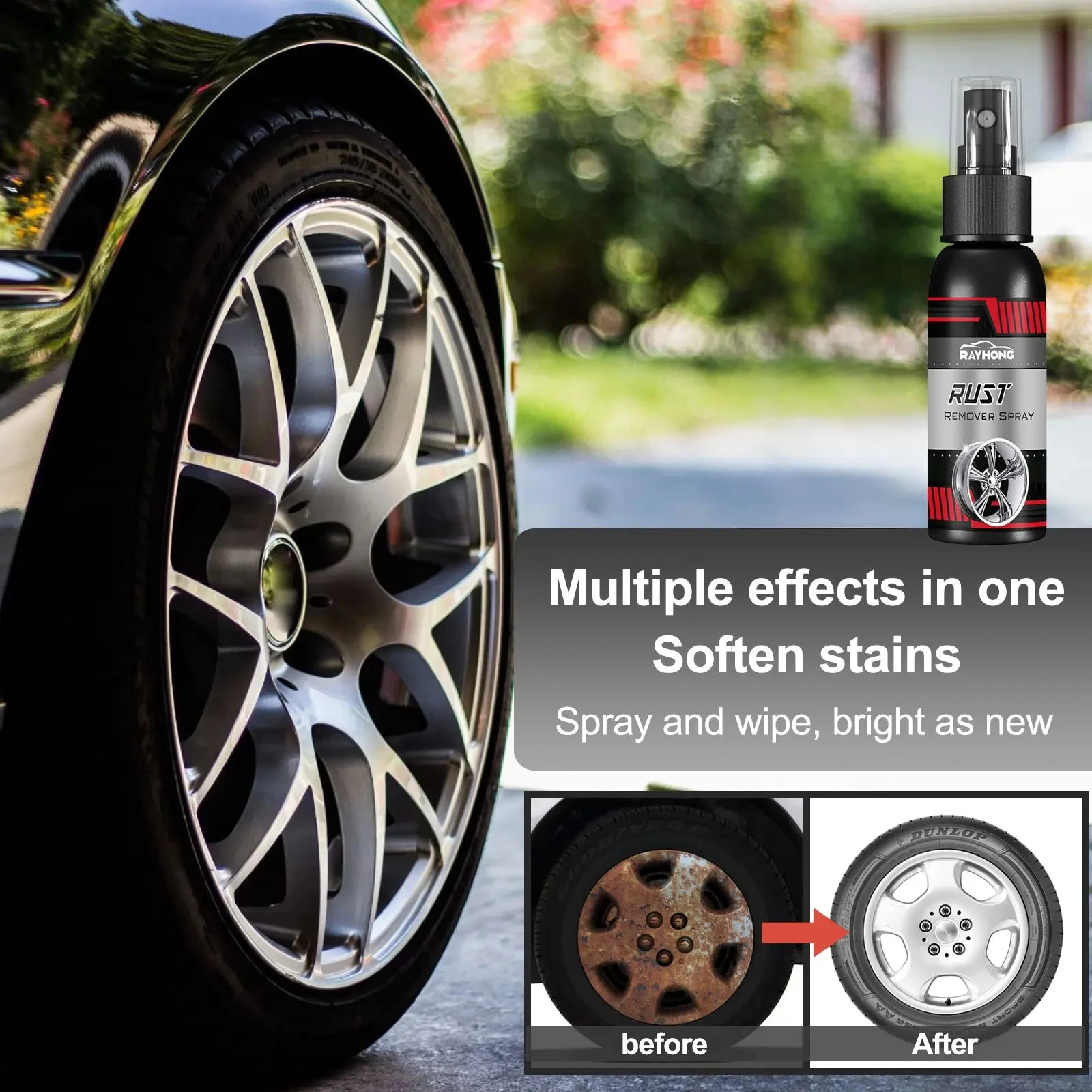 Automobile Tire Rust Remover Automobile Cleaning And Decontamination Turn Brightening Rust Removal To Prevent Oxidation