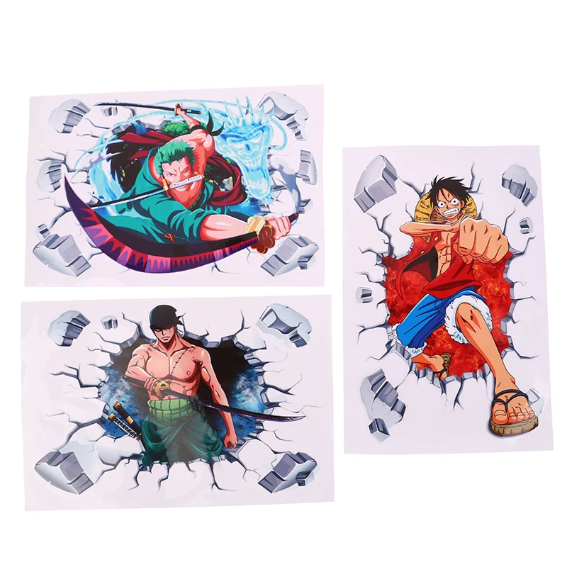 

1Pc Anime One Piece Action Figure Cartoon Sticker Luffy Zoro PVC Self-adhesive Stickers Anime Peripheral Cosplay Collect Sticker