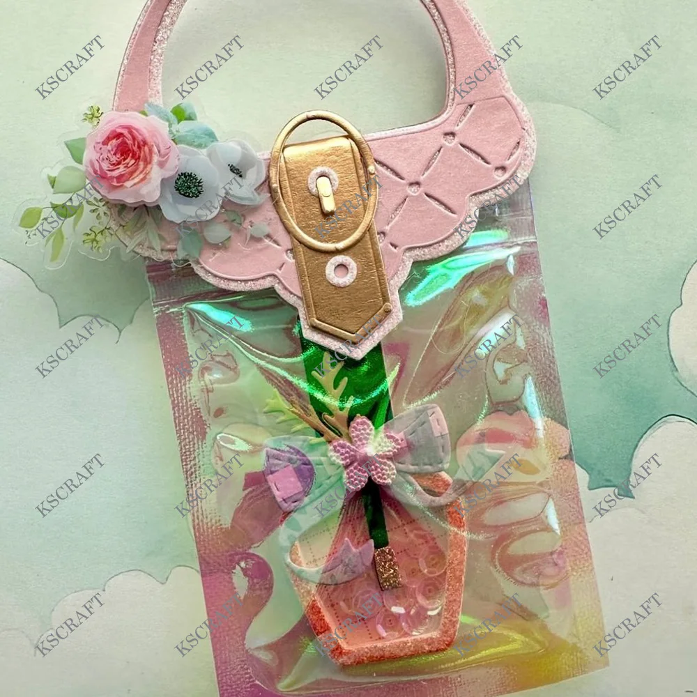 KSCRAFT 지갑 탑 백 토퍼 커팅 다이 스텐실 DIY Scrapbooking 장식 엠보싱 DIY 종이 카드