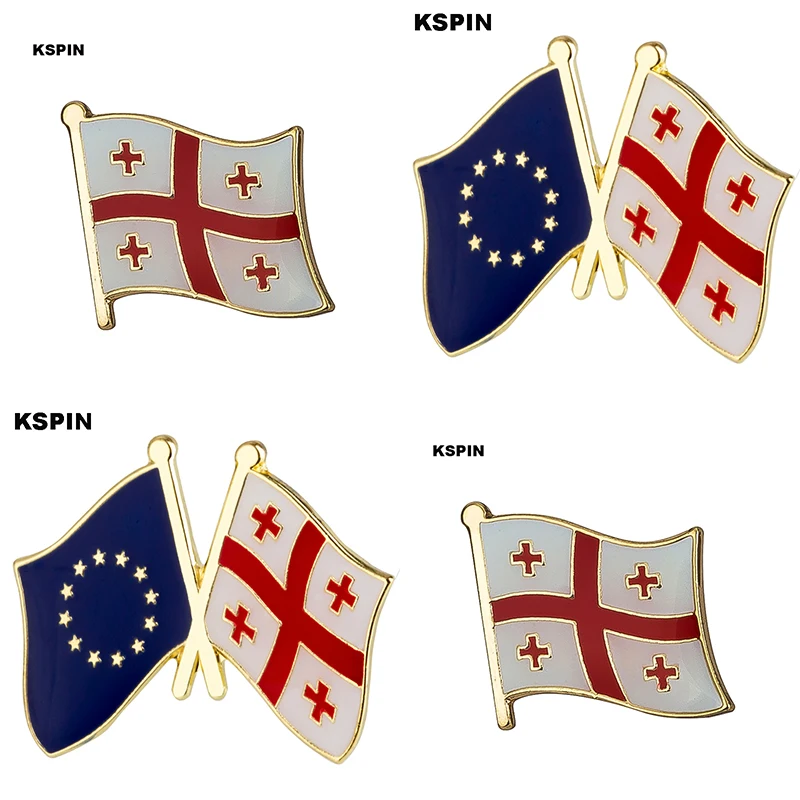 10pcs a lot Georgia flag pin lapel pin badge 10pcs a lot Brooch Icons KS-0069