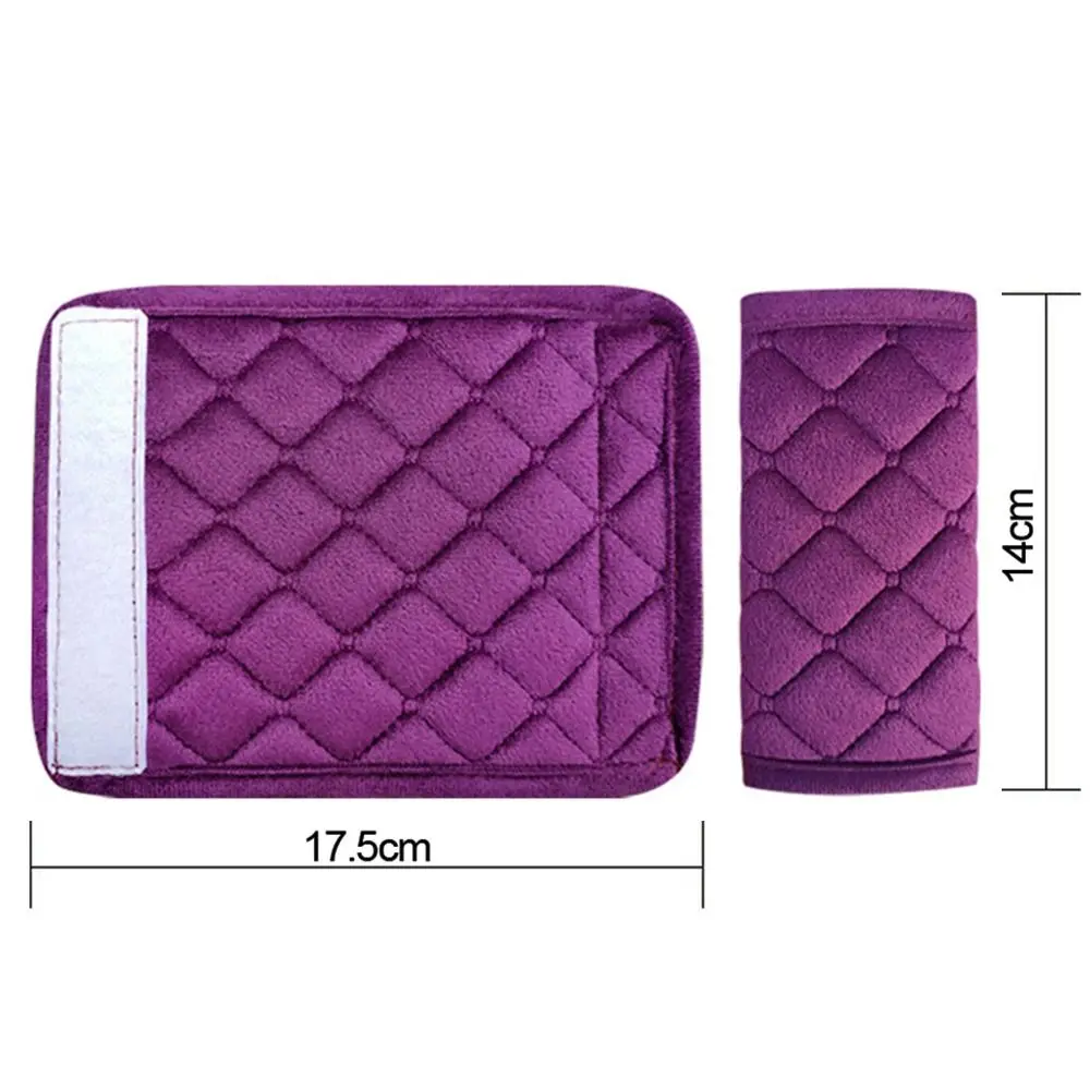 1Pair Car Door Inner Handle Protective Cover Soft Plush Armrest Handle Protector Internal Auto Door Handrail Covers