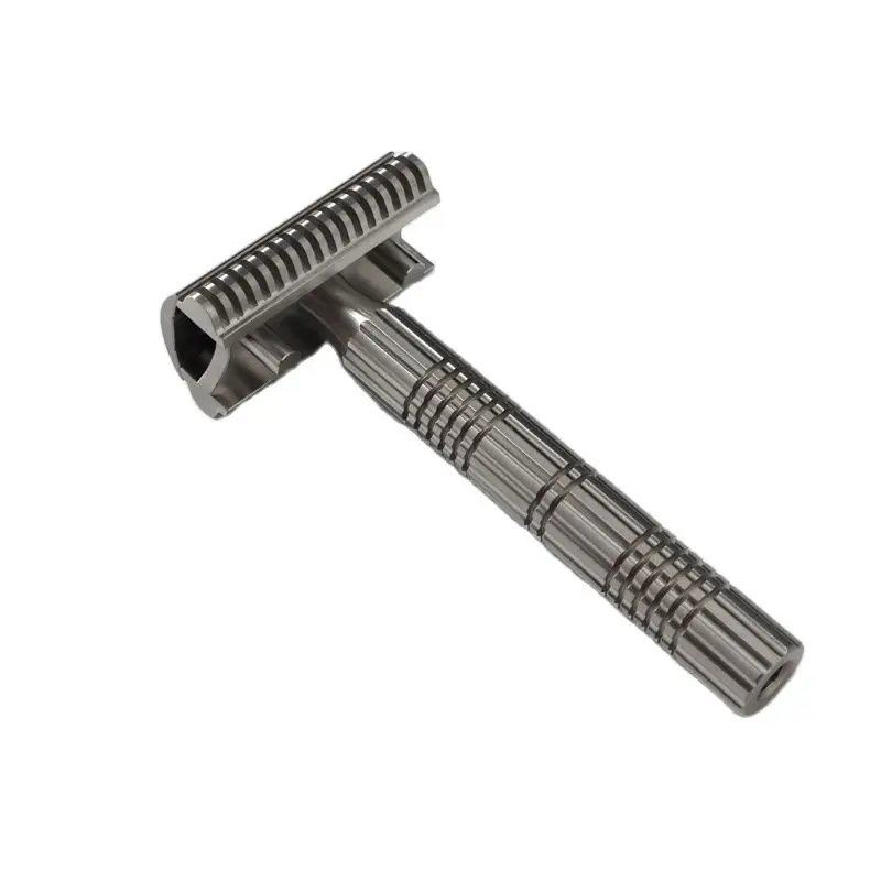 YAQI Raw Color Version Bohemia 316 Stainless Steel Adjustable Baseplate Men Safety Razor 3