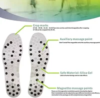 VIP New Unisex Feet Massage Insoles Magnetic Weight Loss Acupressure Slimming Insoles Foot Care Shoe Gel Inserts Insoles 2