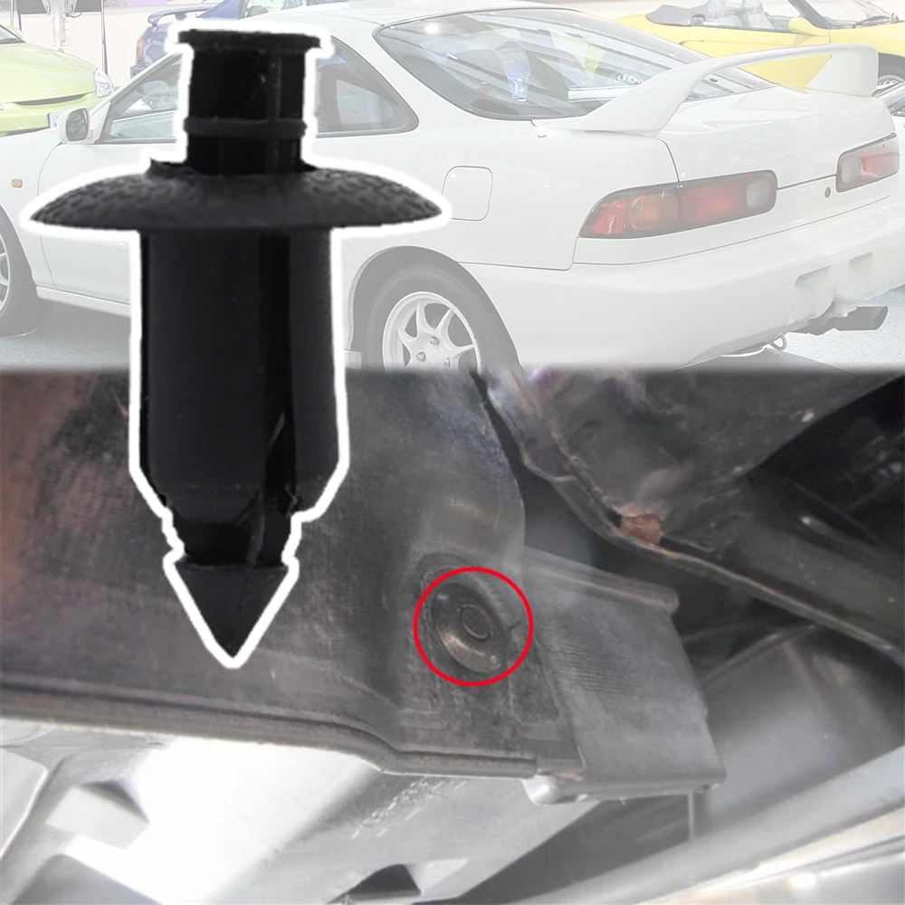 

10Pcs For Honda Integra 1994 1995 1996 1997 1998 1999 2000 2001 Boot Lining Engine Bay Shield Cowl Trim Clip Upholstery Rivet