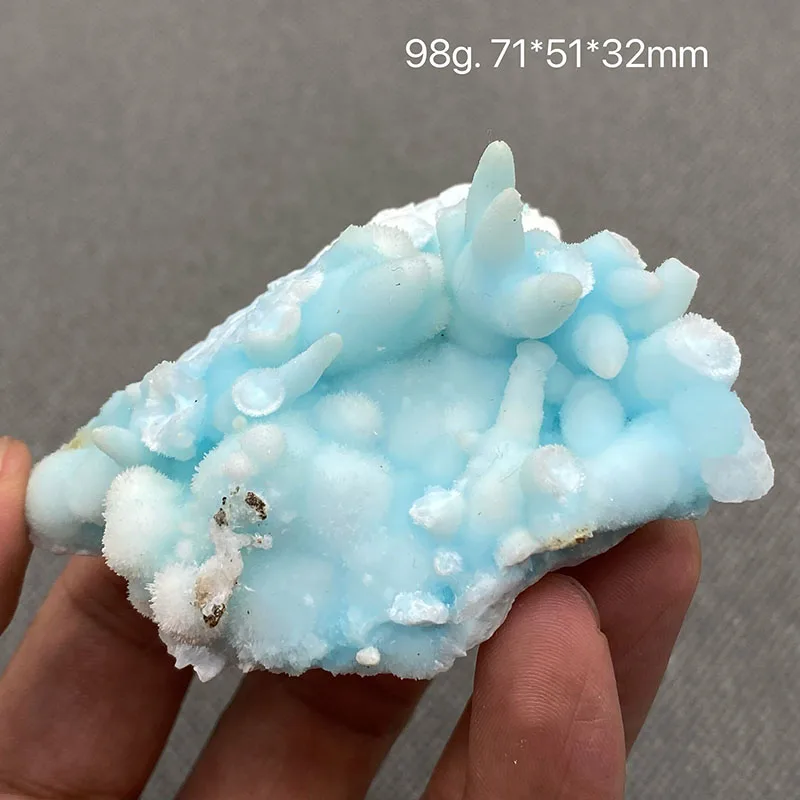 

100% natural blue aragonite crystal gem ore specimens free shipping