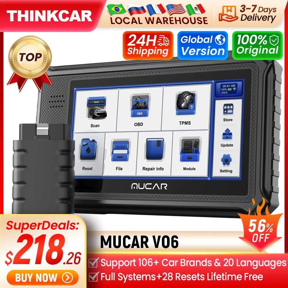THINKCARMUCARVO6BestProfessionalCarDiagnosticToolsFullSystemAutomotiveObd2Scanner