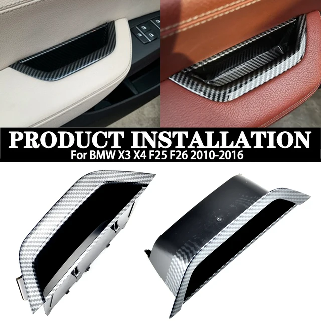 Upgrade your BMW X3 X4 F25 F26s interior with the stylish and functional LHD RHD Interior Door Pull Handle Armrest Panel Cover Trim made from durable ABS Plastic material.