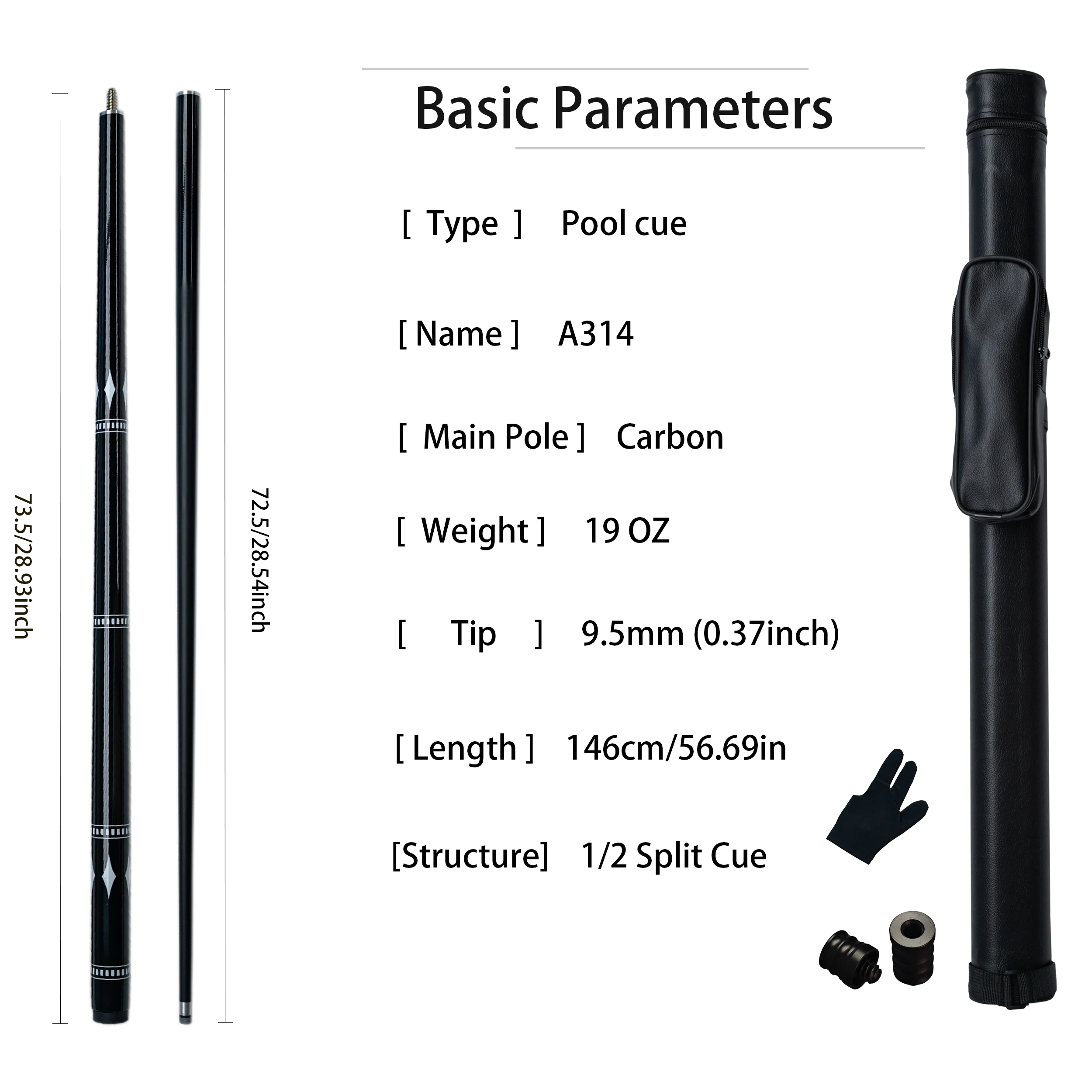 Carbon Fiber Snooker Cue 2