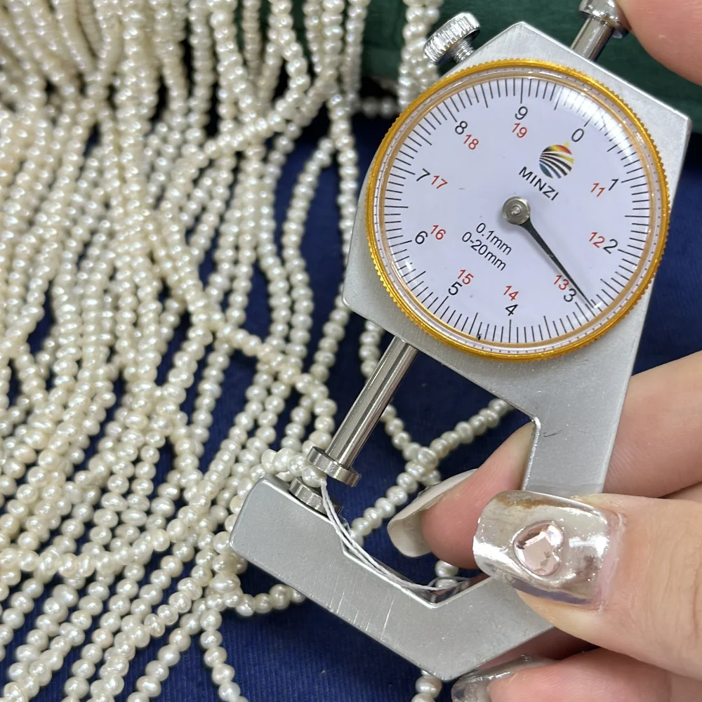 2.5-3mm AAA Natural Cultured Pearl Strand White Color Small Size Beads Accessories Sold Per 38 Cm Strand For Jewelry Diy Making