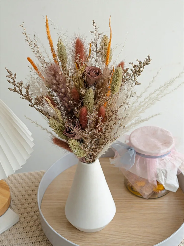 Artificial Flower Arrangements, Bunny Tails Dried Flowers