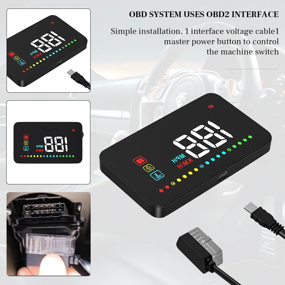 WYOBD ڵ  ڵ ӵ  ÷,  溸,   , A200 HUD OBD2