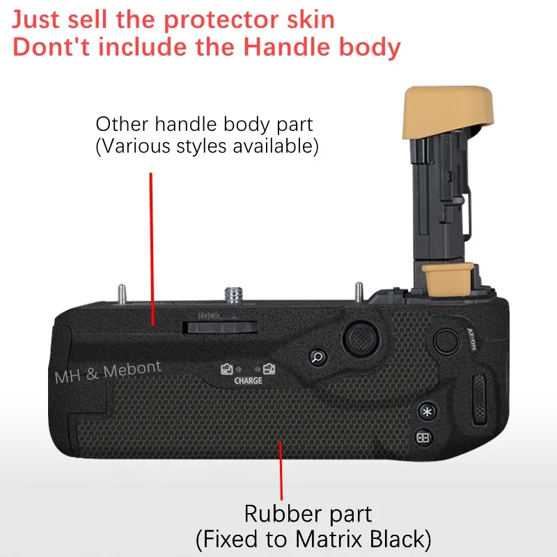Description Picture 2 of itemCustomized Sticker BG-R20 Decal Skin Vinyl Wrap Film For Iconic Brand R52 R5M2 Camera Battery Grip Handle EOS R5 Mark II 2 M2 BGR20