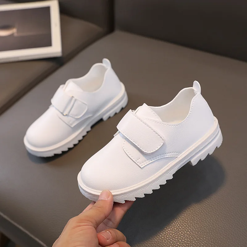 Children Boys Leather Shoes Kindergarten Versatile Performance Black Uniform School Shoes Kids Soft Girls Britain PU