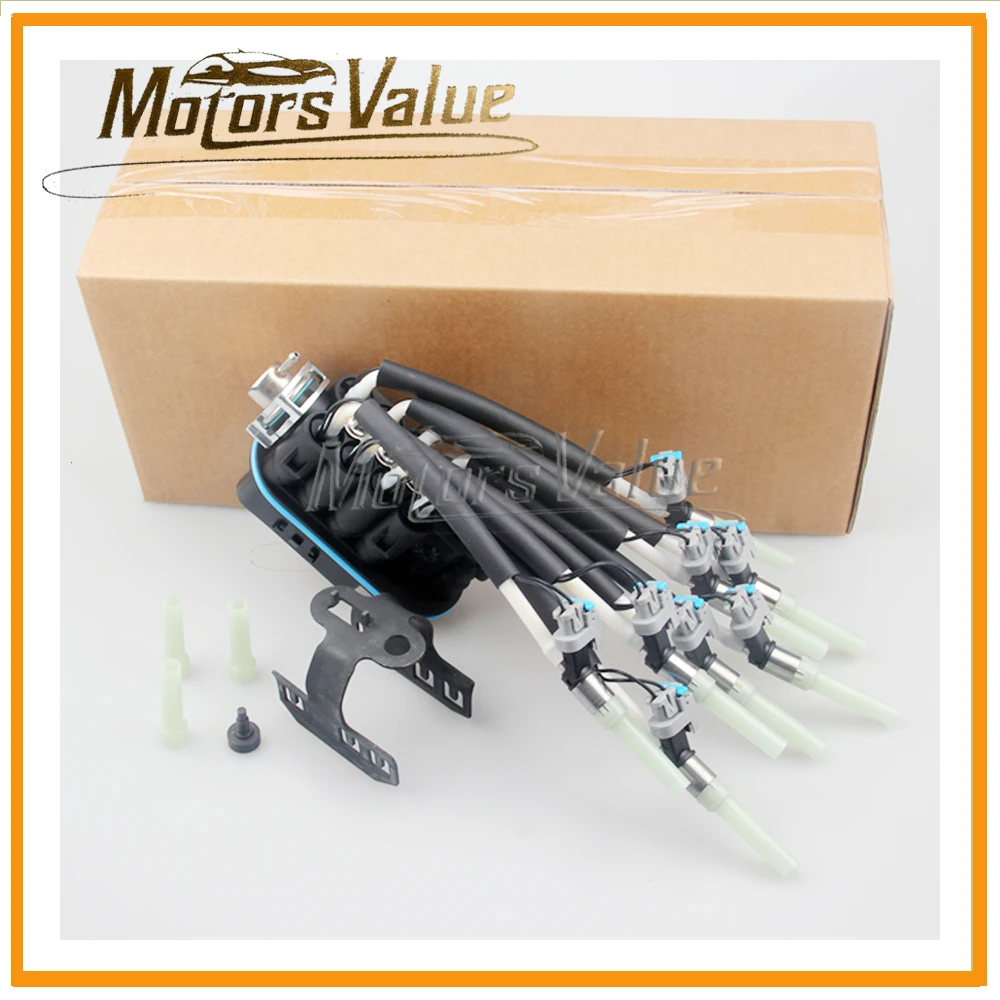 

8Cylinder Fuel Spider Injector with Bracket FJ504 2173029 89060440 93441235 For Chevy Suburban Express Truck Savana 5.0L 5.7L V8