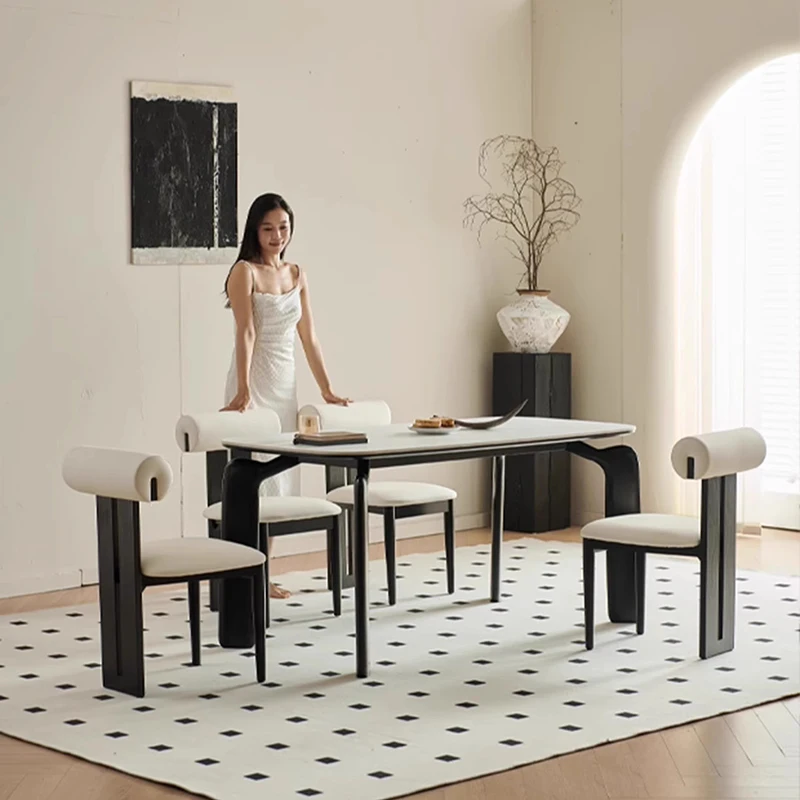 

Newclassic Luxury Dining Tables Nordic Mobile Office Center Coffee Tables Modern Waterproof Mesas De Comedor Kitchen Furnitures