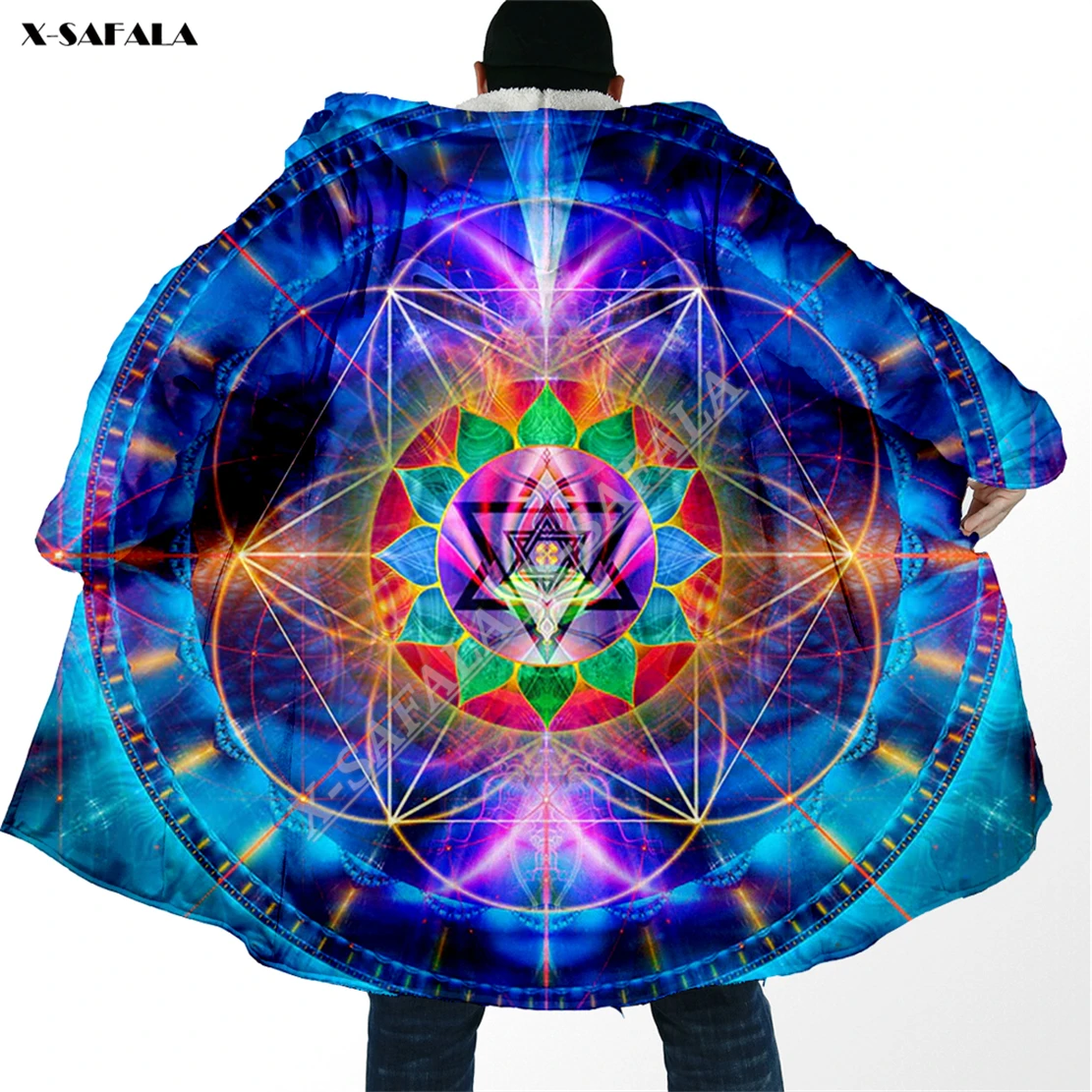 Heart Chakra Sacred Geometry Mandala 3d Print Hoodie Coat Hooded