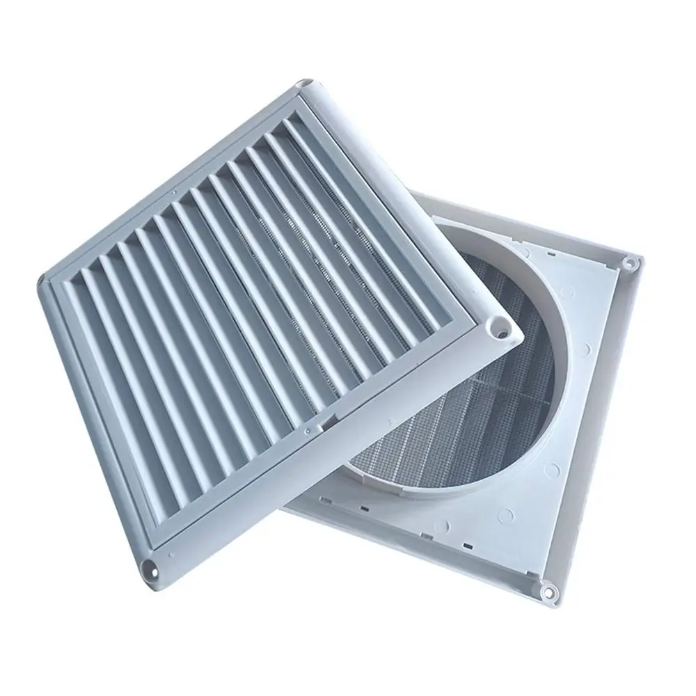 With Flaps Air Vent Grille Ventilation Cover With Insect Screen 150*150mm/200*200mm Air Outlet Ventilation Cover PP