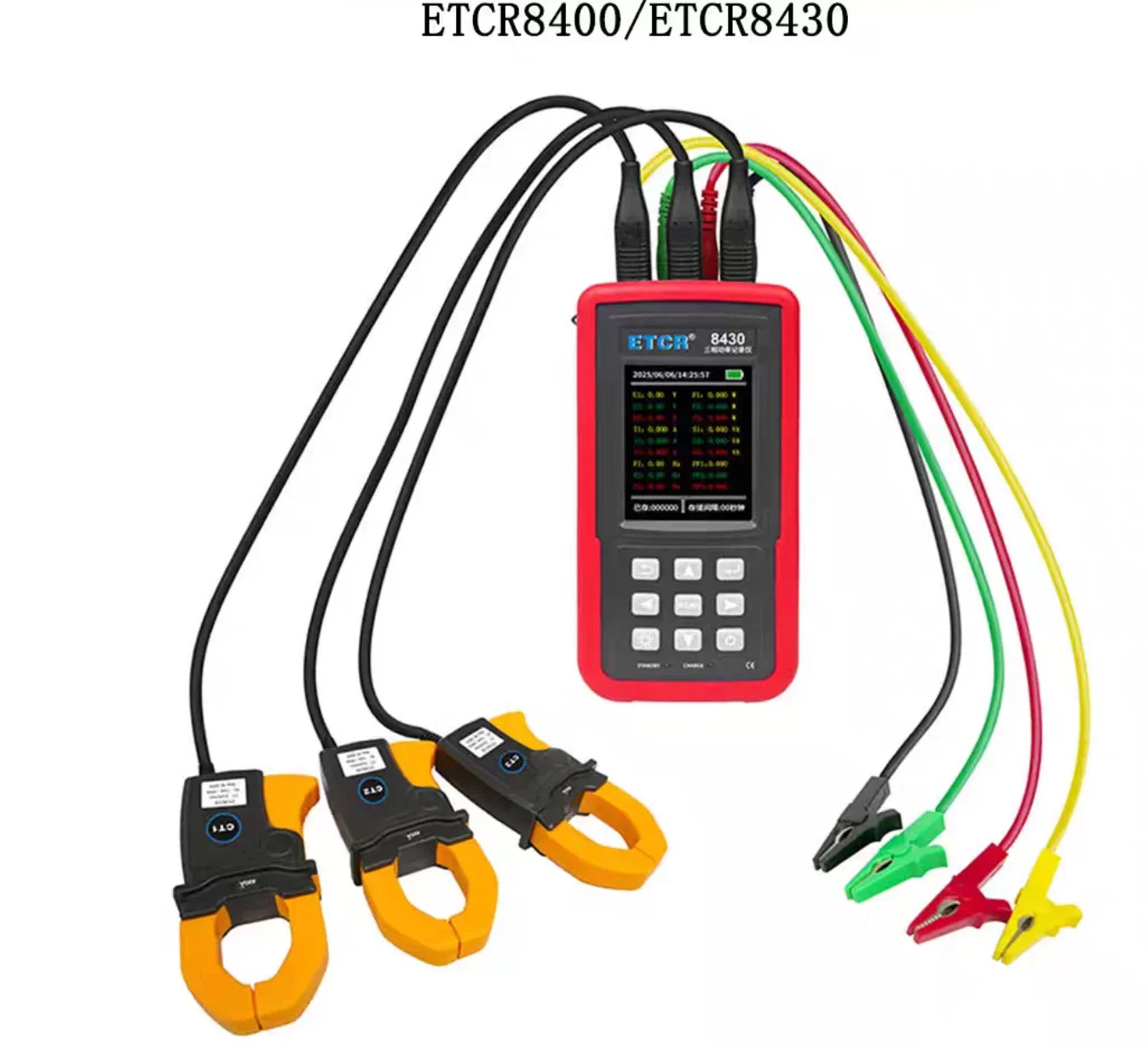 ETCR8430 three-phase power meter voltage and current detection recorder ETCR8400