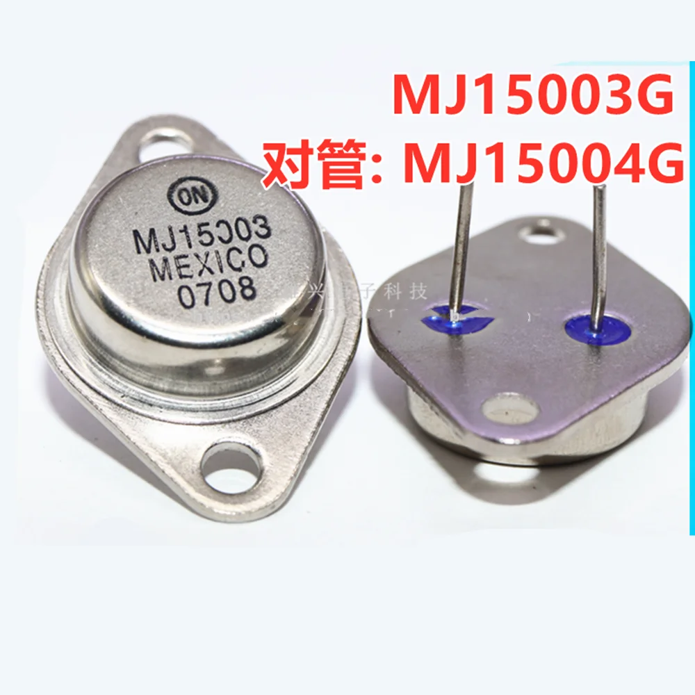 Power Transistor 2PCS MJ15003G MJ15003 NPN Triode Gold Sealed Tube 140V20A TO-3 Pair Tube MJ15004G MJ15004
