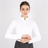 MXLLINA White Horse Riding T-Shirts Woman Clothes Racing Show Blouse Sports Long Sleeve Top Lady Competition Equestrian Shirt 5